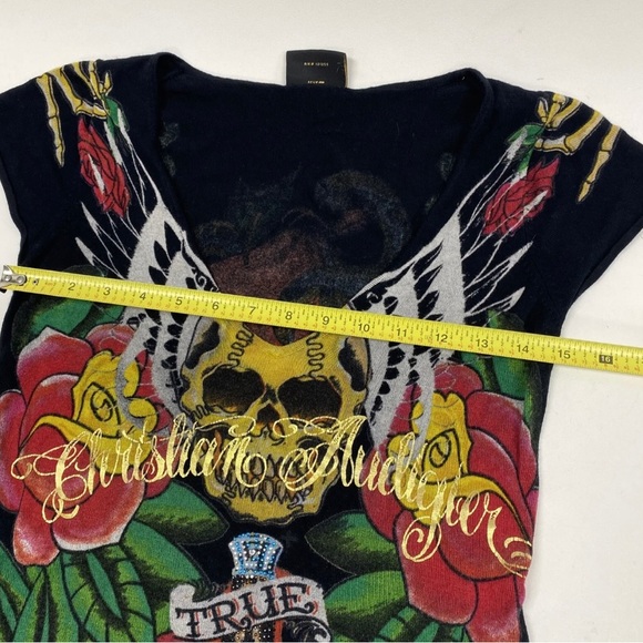 Christian Audigier size medium black top for women - Picture 10 of 11